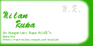 milan rupa business card